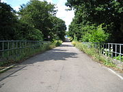 Former track of the Great Northern Railway line, which closed in 1964. View from Dean's Lane in the east of Edgware