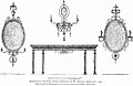 18th century English designs for girandoles and table