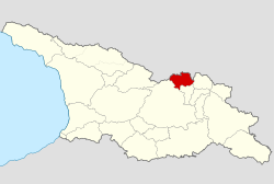 Tsanaretis Khevi in modern international borders of Georgia
