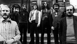The band in 1970; from left to right: Dave Quincy, Dick Morrissey, Terry Smith, J.W. Hodkinson, Dennis Elliott, John Mealing, Jim Richardson.