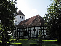 Die einst evangelische, jetzt katholische Kirche in Jerutki (Klein Jerutten)