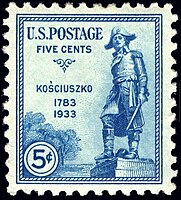 U.S. postage stamp (1933): Kościuszko statue