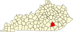 State map highlighting Laurel County