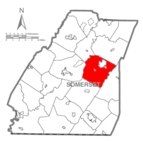 Location of Stonycreek Township in Somerset County, Pennsylvania