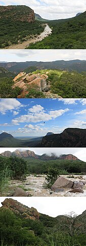 Composite image of landscapes from the Southern Soutpansberg.