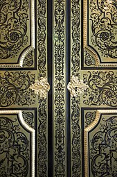 Baroque rinceaux on an armoire, attributed to Nicolas Sageot, c.1710, oak, marquetry of tortoiseshell on a brass background, Museum of Decorative Arts, Paris