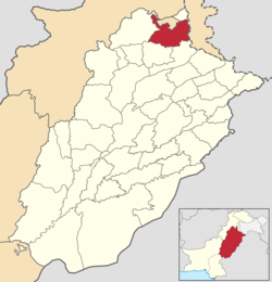 Map of Punjab with Rawalpindi District highlighted Rawalpindi is located in the north of Punjab.