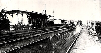The earlies known photograph of the Princeton Junction Train Station - c. 1870s.