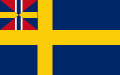 Flag of Sweden (1844–1905) representing the union with Norway