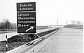 Südliches Autobahnende von 1959 bis 1963: Märkt bei Weil am Rhein, am heutigen Auto­bahn­dreieck