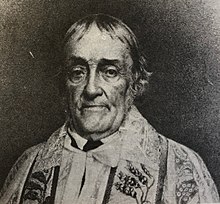 Bust portrait of William Matthews in ecclesiastical attire