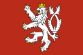Banner of arms of Bohemia (with modern design of the coat of arms of Bohemia)
