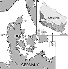 Map of area where dinosaur teeth were found
