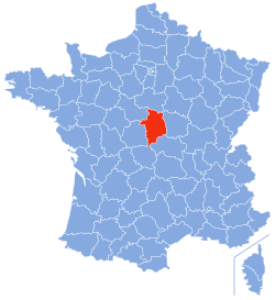Location of Cher in France