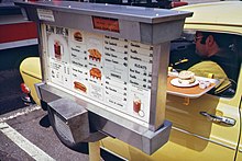 Drive-in restaurant menu board