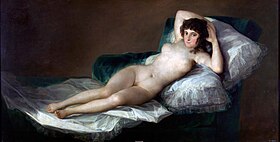 Francisco de Goya, La maja desnuda (circa 1797–1800), known in English as The Naked (or Nude) Maja