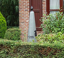 Northernmost border stone of Belgium