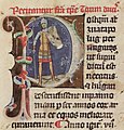 Grand Prince Taksony, a Turul bird is on his shield (Chronicon Pictum, 1358)
