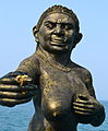 Welcoming statue of the Phra Aphai Mani ogress at the main port