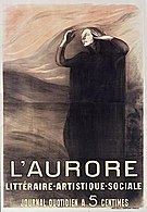 Poster: Literary, Artistic, Aocial Aurore (1898), Bibliothèque Nationale de France