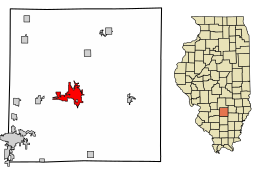 Location in Marion County, Illinois