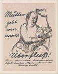 Mütter gebt von euerm Überfluß! 1926, Plakat, Kreidelithographie (Umdruck)