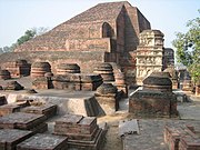 The ruins of Nalanda Mahavihara at Nalanda[64]