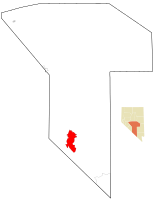 Location of Beatty, Nevada