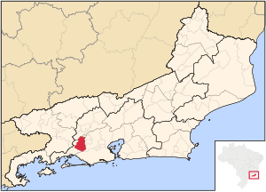 Location of Seropédica in the state of Rio de Janeiro