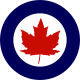 One version of an RCAF roundel used on aircraft 1946–1965