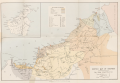 Karte von Borneo und Sarawak 1908
