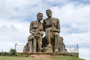 Statue of Kuruvan & Kuruthi at Ramakkalmedu