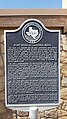 Buffalo Soldier Gate marker explaining the history of the Post opposite El Paso Del Norte from 1849 to the present