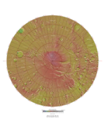 Topographical map of Mare Australe quadrangle