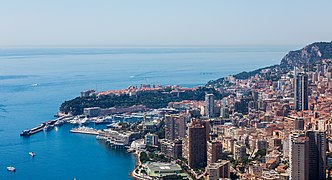 View of Monaco City from the east