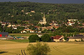 The church and surrounding buildings in Vouneuil-sur-Vienne