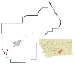 Location of Laurel, Montana