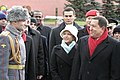 The head of the band with Venezuelan President Hugo Chavez.