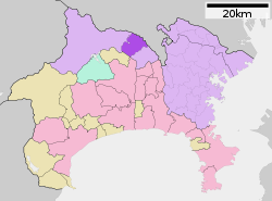 Map of Chūō-ku, Sagamihara