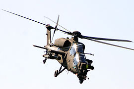 Attack helicopter Agusta A129 Mangusta.