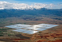 The Andasol Solar Power Station, Spain, uses a molten salt thermal energy storage to generate electricity, even when the sun isn't shining.