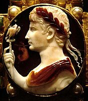 The Augustus cameo at the centre of the Cross of Lothair