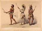 Lithograph of Lacrosse players