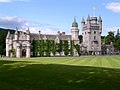 The Royal Banner of Scotland, flying over Balmoral Castle, Aberdeenshire.