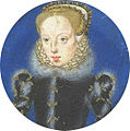 Katherine Grey, Countess of Hertford by Levina Teerlinc, c. 1555-1560.[19] The Victoria and Albert Museum, P.10&A-1979