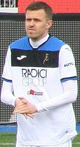 Josip Iličić in an Atalanta away kit