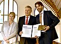 Preisträger 2016: Claus von Wagner neben Dieter Reiter u. Renate Hildebrandt