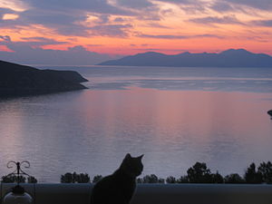 The Greek poet Homer wrote of "the child of morning, rose-fingered dawn" in the Odyssey. Sunrise at Serifos, Greece.