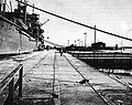 Pallikulo Bay Pontoon Wharf with USS Tangier unloading supplies