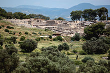 Bronze Age Phaistos viewed from south of the ridge